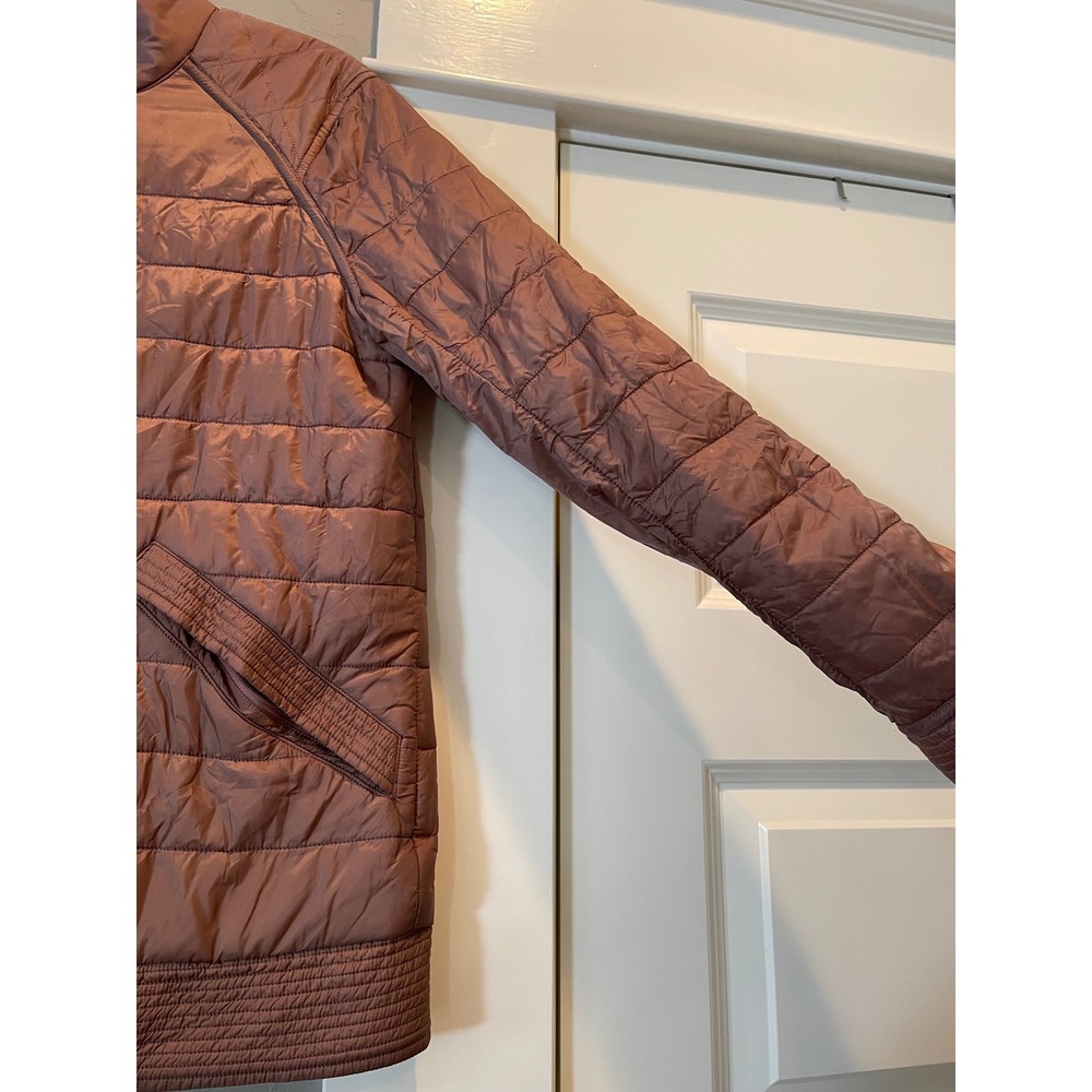 Lululemon Reversible Quilted Bomber Jacket Mauve Pink Puffer Full Zip Women's - Picture 9 of 15